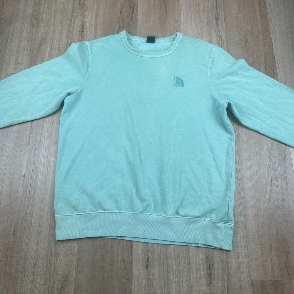 The North Face Men's XL Crew Neck Teal Sky Sea Foam Blue Sweatshirt Sweater